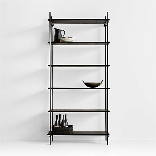 Metal Shelves | Crate &Amp; Barrel Canada throughout Achieving a Modern Look with White Oak and Black Metal Wall-Mounted Shelves