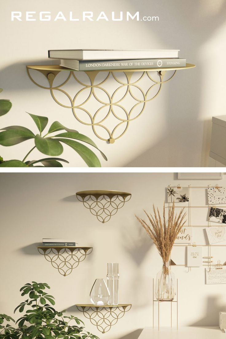 Metal Wall Shelves - In Black, White, Grey Or Gold | Wall Shelves ... in The Art of Styling 36" Gold Wall Shelves Mastering the Look