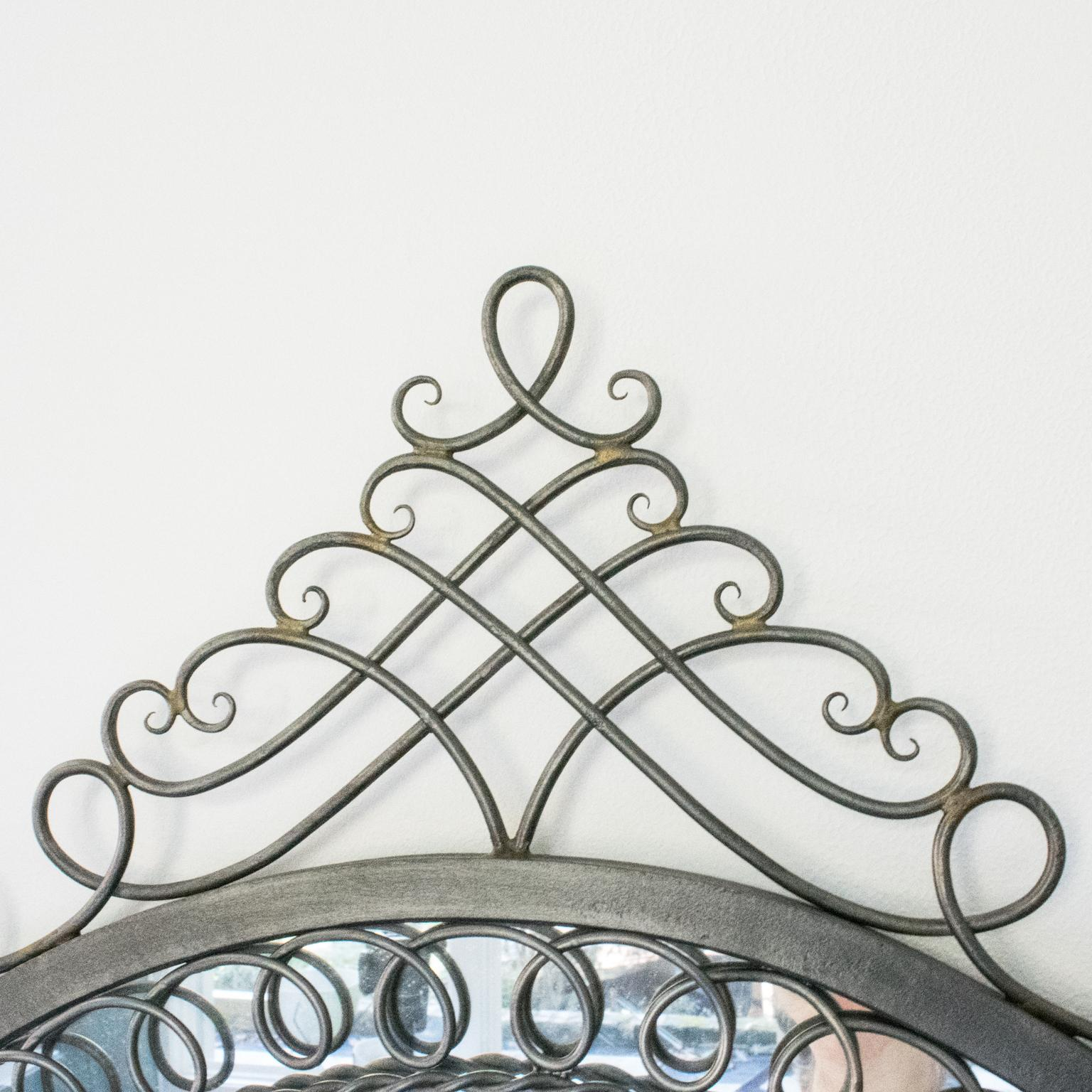 Mid-Century Cast Iron Ornate Wall-Mounted Mirror, France 1950S For Sale ... in Unpacking the Durability and Beauty of Cast Iron Mirrors