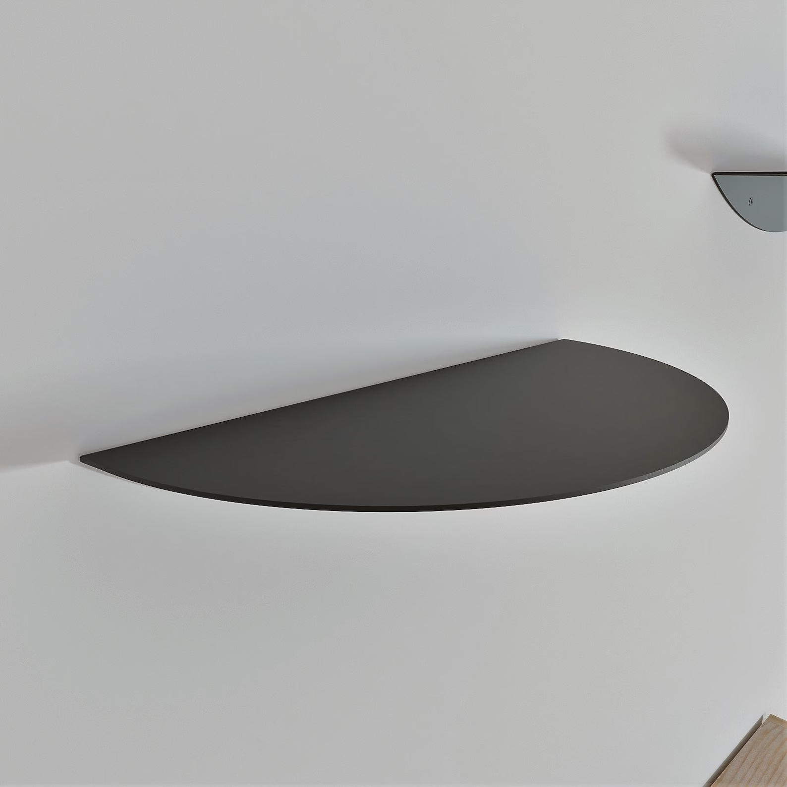 Minimalist Circular Floating Shelf, Modern Metal Display Shelf, Semi ... in