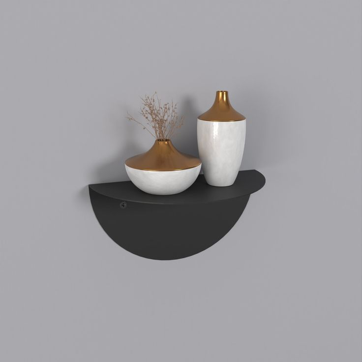 Minimalist Half Circle Floating Shelf / Modern Display Shelf / - Etsy ... throughout