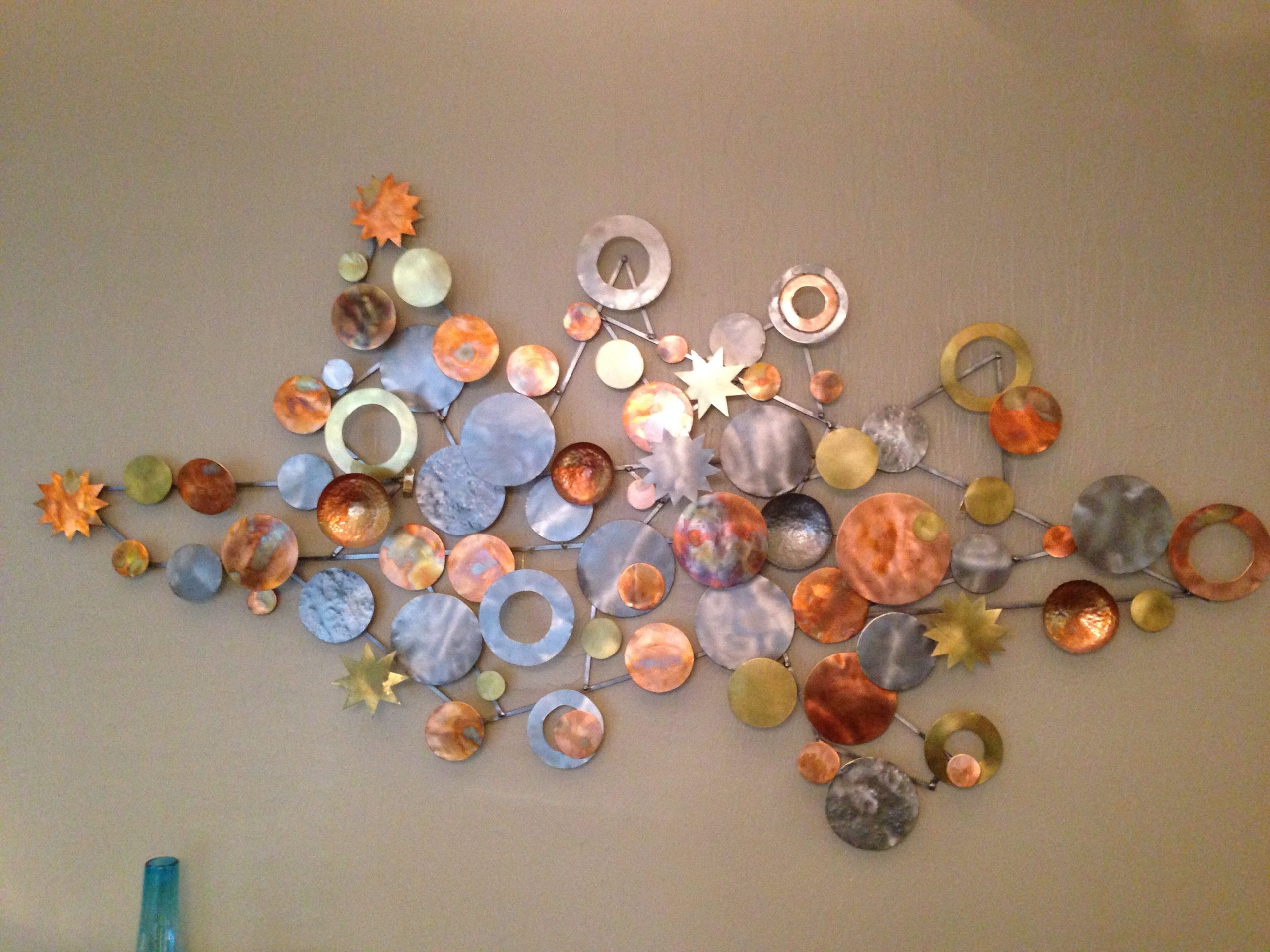 Mixed Metal Wall Art By Jeff Rosenfeld Colourful Living Room, Mixed ... within