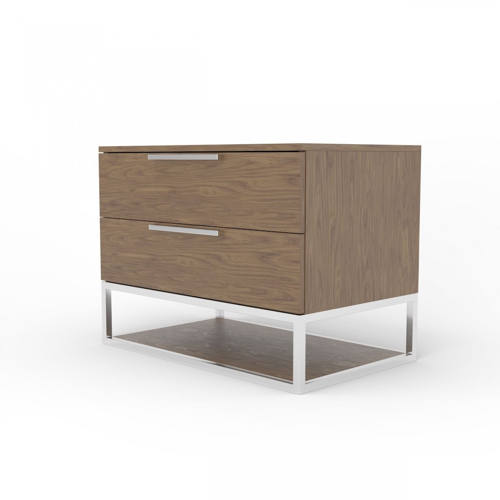 Modrest Heloise Contemporary Grey Fabric &Amp; Walnut Trim Bedroom ... intended for