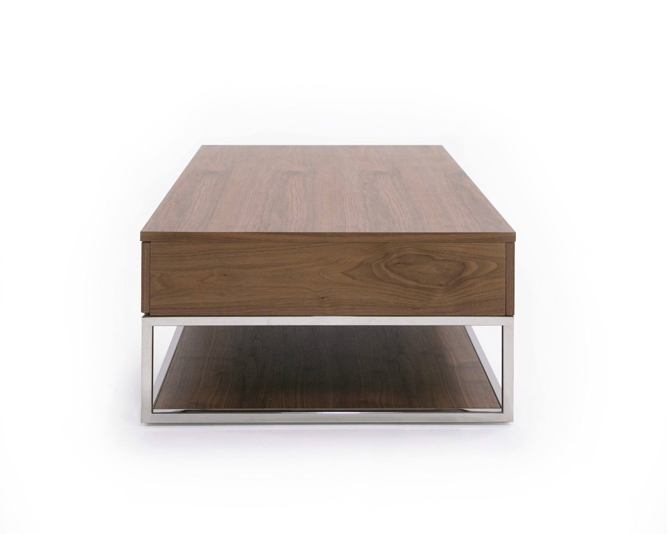 Modrest Heloise - Modern Walnut And Stainless Steel Coffee Table ... pertaining to Integrating the Modrest Heloise into Your Bedroom Design Ideas