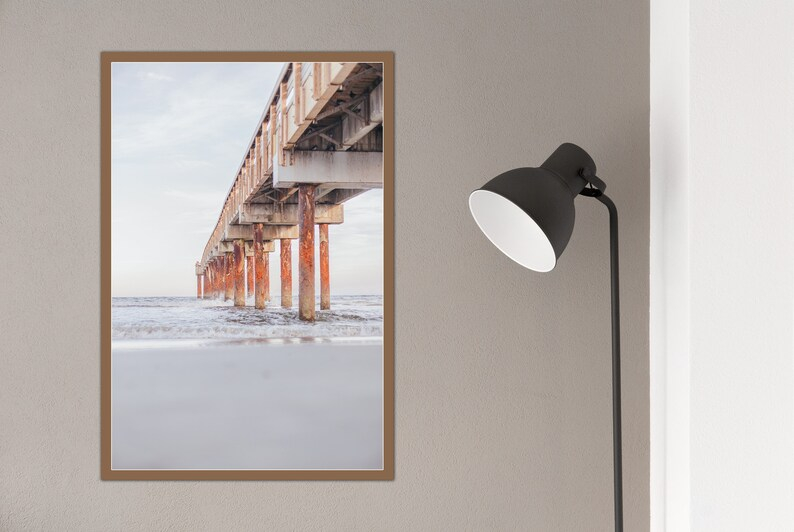 Ocean Pier Wall Art Living Room Wall Art Decor Fishing Pier Photography ... regarding Bringing Life to Spaces with Pier Wall Art's Unique Designs