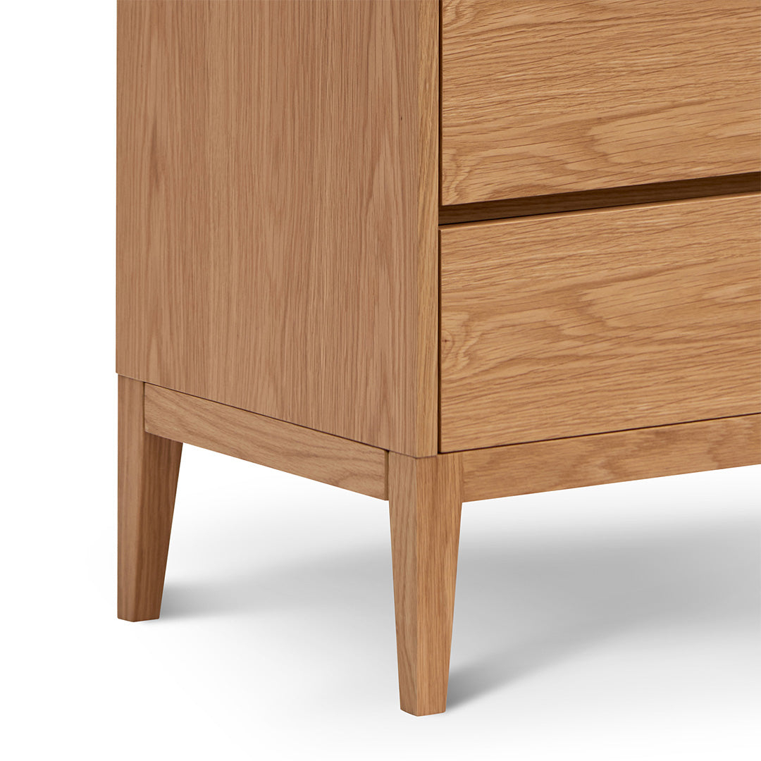 Olsen 3 Drawers Dresser Unit - Natural Oak - Oak &Amp; Teak intended for