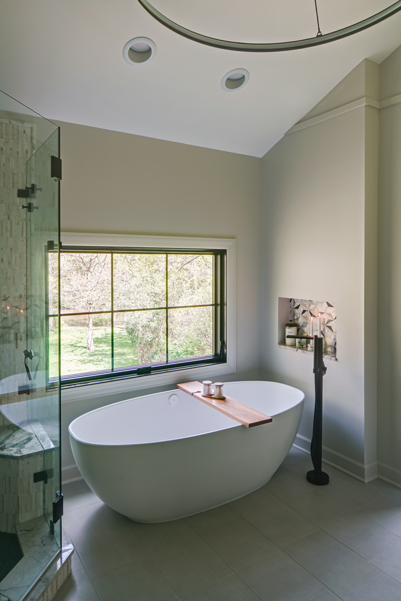 Organized Oasis - A Transitional Primary Bath Remodel - Kildeer, Il ... inside Designing a Transitional Oasis Natural Spa Style with Gallerie Decor