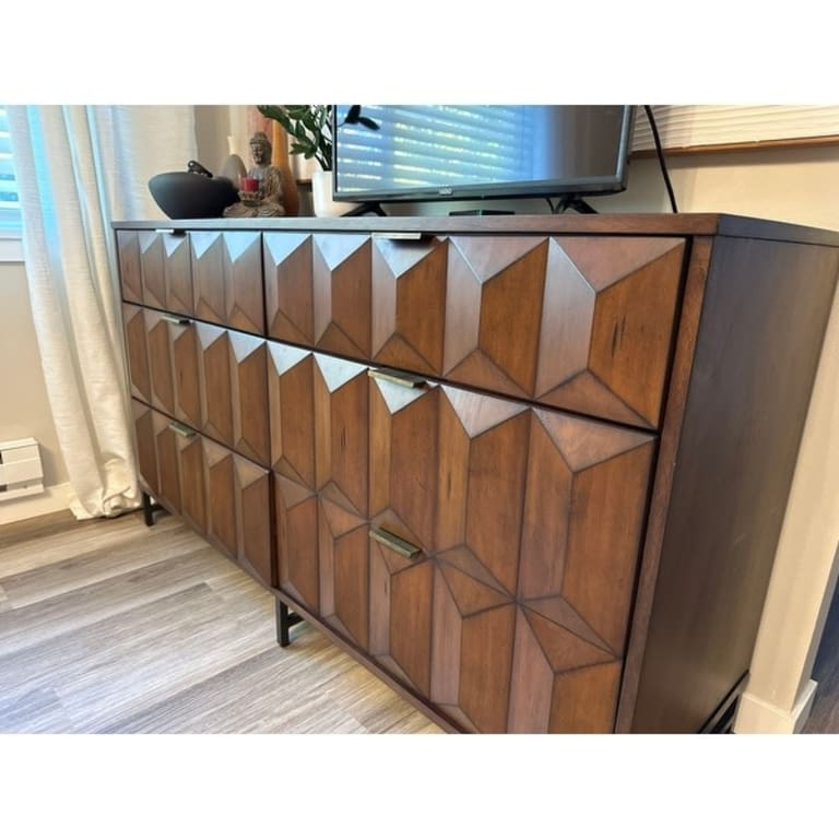 Origins By Alpine Trig Wood 6 Drawer Dresser In Antique Brown - On Sale ... pertaining to The Craftsmanship Behind the Alpine Trig Wood Chest