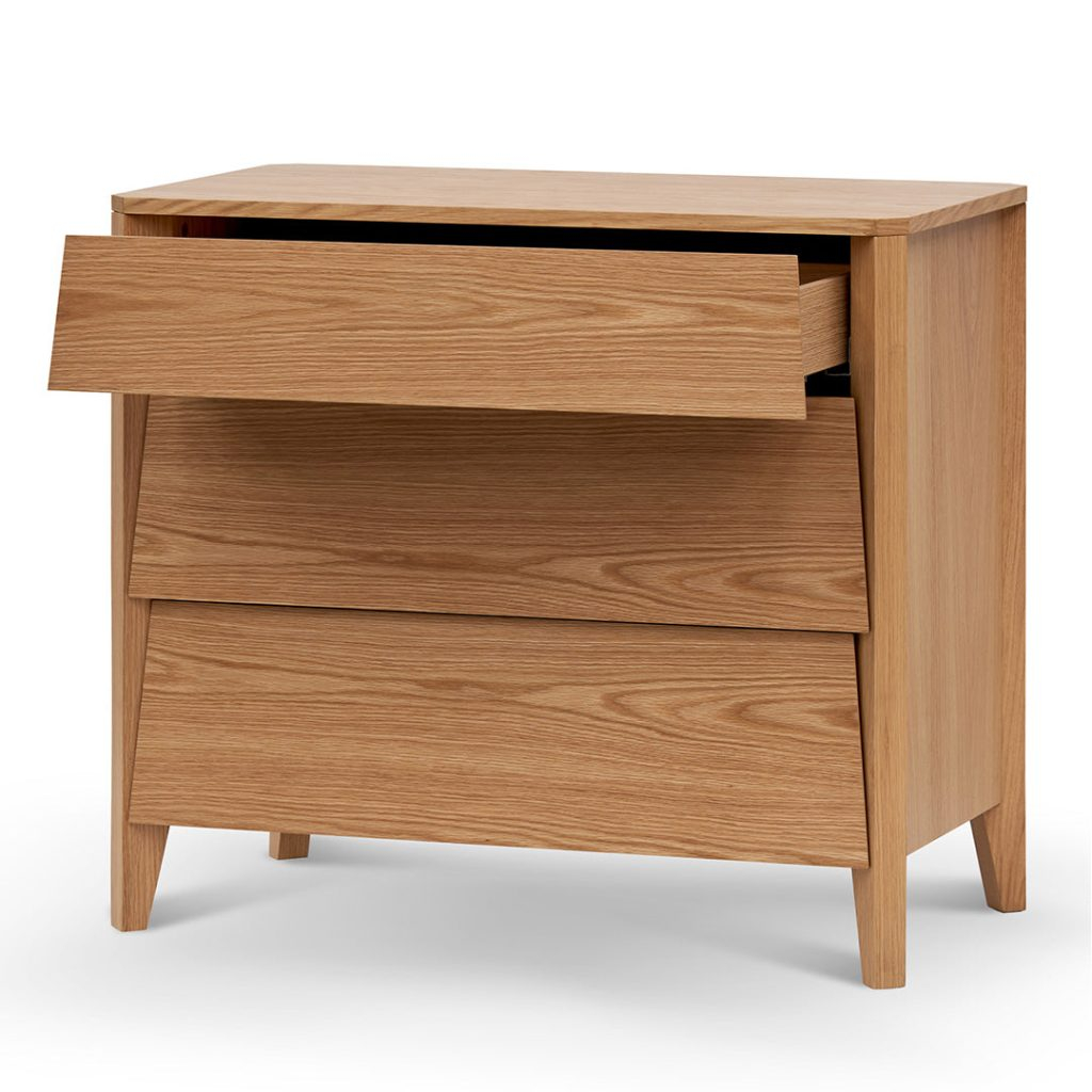 Oslo 3 Drawers Dresser Unit - Natural Oak - Oak &Amp; Teak pertaining to Why the Dexter Oak Finish 3-Drawer Dresser is a Classic Choice