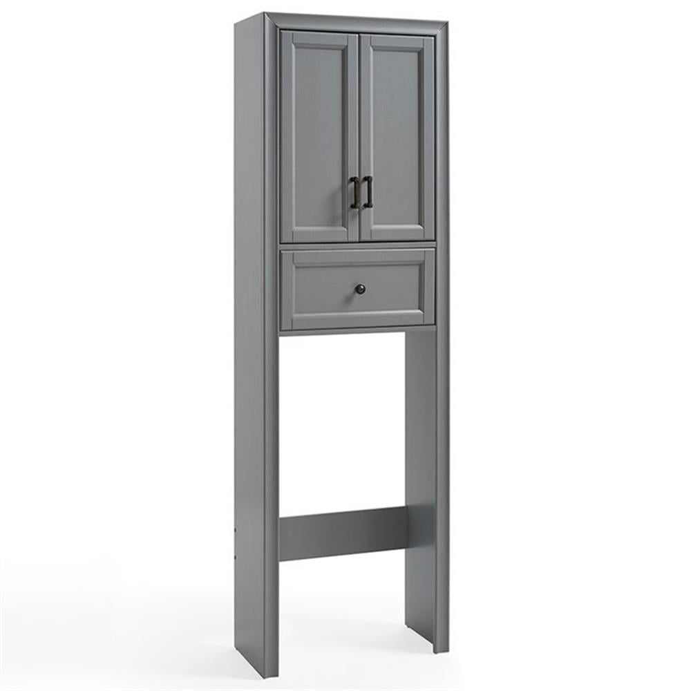 Pemberly Row Modern Wood Spacesaver Cabinet In Vintage Gray/Black ... in Creating Cozy Nooks The Tara Wood Spacesaver in Vintage Gray/Black