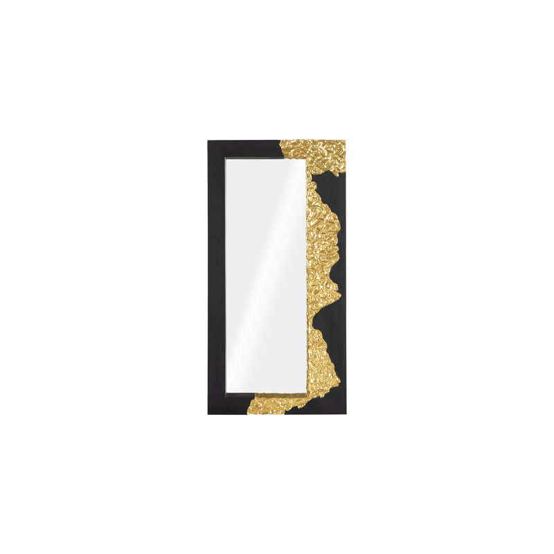 Phillips Collection Mercury Mirror, Rectangle, Black, Gold Leaf | Wayfair within