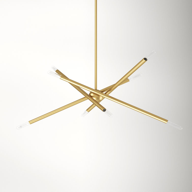 Poco Dimmable Sputnik Modern Linear Chandelier & Reviews | Allmodern throughout