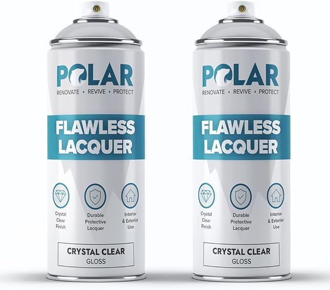 Polar Flawless Lacquer Gloss Spray - 14Oz - Pack Of 2 - Metal, Wood ... with