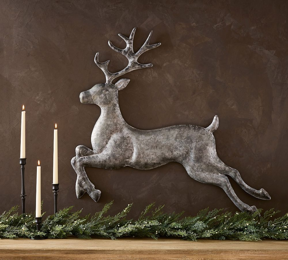 Prancing Deer Wall Art | Pottery Barn regarding How "Deer 2" Iron Wall Art Enhances Interior Design