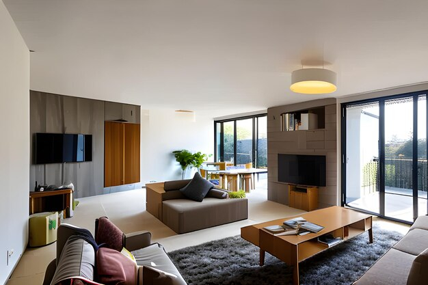 Premium Ai Image | Small Living Room Interior Design Ideas For ... pertaining to Maximizing Style and Space vidaXL's Chic Gray Shelves Explained
