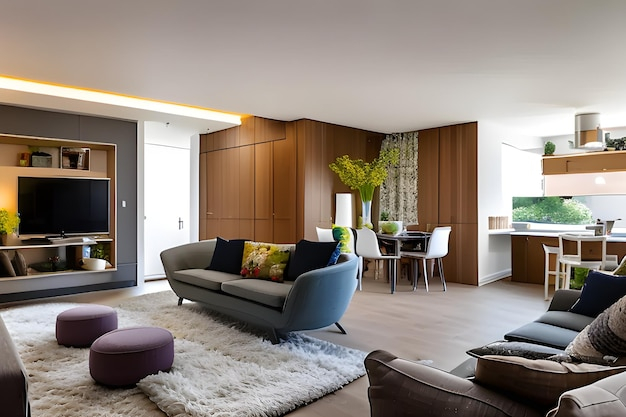 Premium Ai Image | Small Living Room Interior Design Ideas For ... with regard to