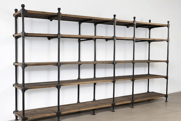 Premium Photo | Industrial Pipe Shelving Unit with Durability Meets Design Understanding the Strength of Industrial Pipe Shelving