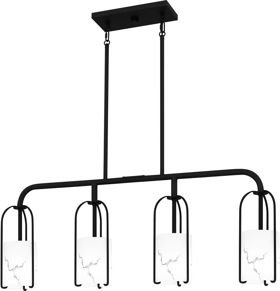 Quoizel Frb438Mbk Fairbanks Modern Matte Black Kitchen Island Lighting ... regarding The Fairbank 6 Light Island Light How Matte Black Elevates Your Kitchen Ambiance