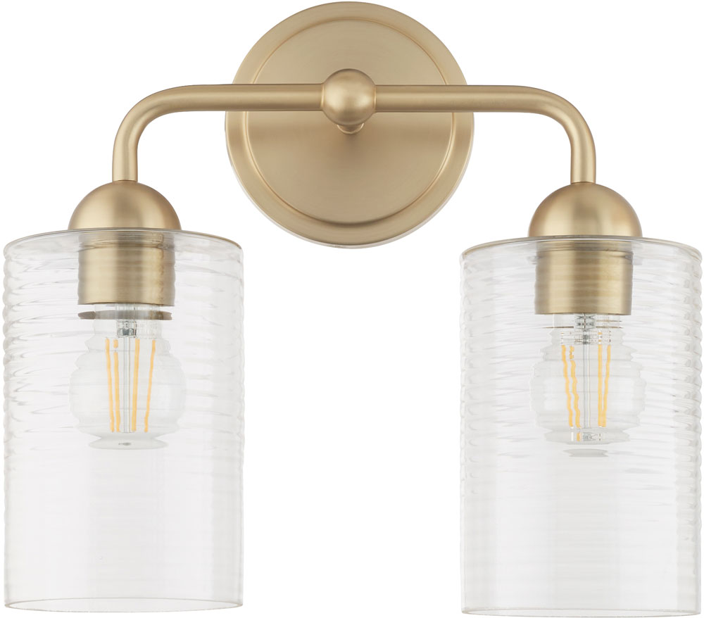 Quorum 598-2-80 Tamara Day Aged Brass 2-Light Bath Sconce - Qrm-598-2-80 for Anjoux 2-Light Bath Sconce Lightbulb Choices to Enhance Your Bathroom's Style