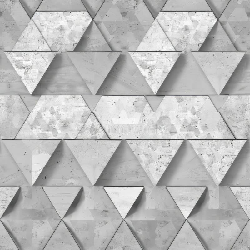 Retro-Style Triangular Pattern On Gray Cement Floor, Ideal For A ... with