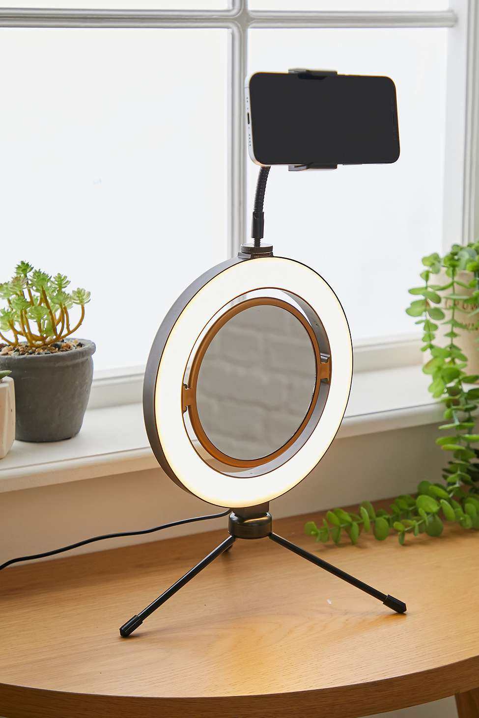 Ring Light With Built-In Mirror | Urban Outfitters Uk in Choosing the Perfect Black Ring Mirror for Your Home