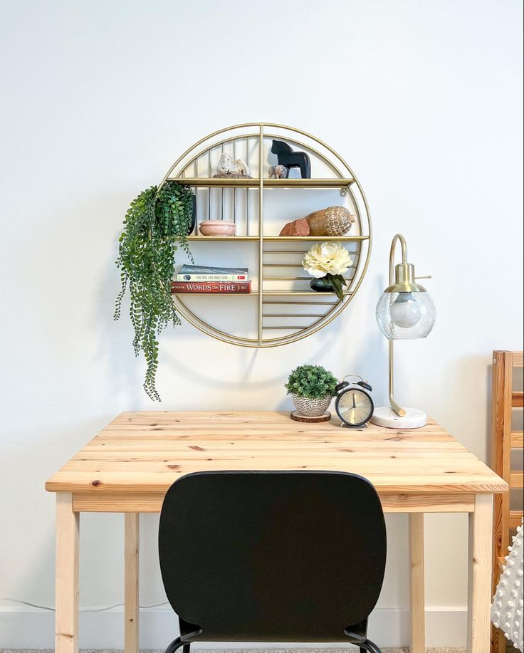 Round Gold Wall Shelf. | Wall Shelves, Home Decor, Gold Walls in