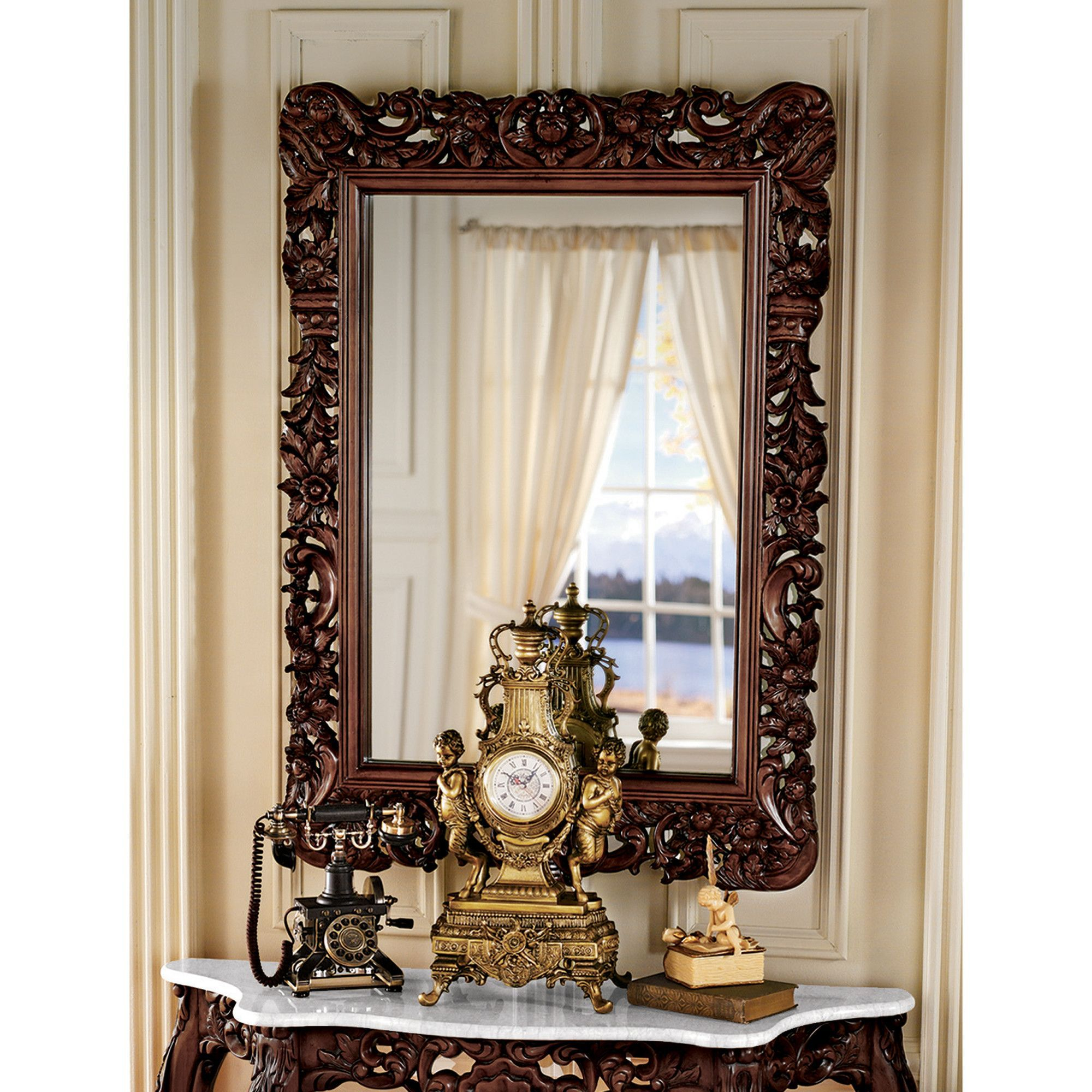 Royal Baroquewall Mirror | Mirror Wall, Mirror Wall Living Room ... pertaining to Mastering the Art of Decorating with a Classic Baroque Wall Mirror