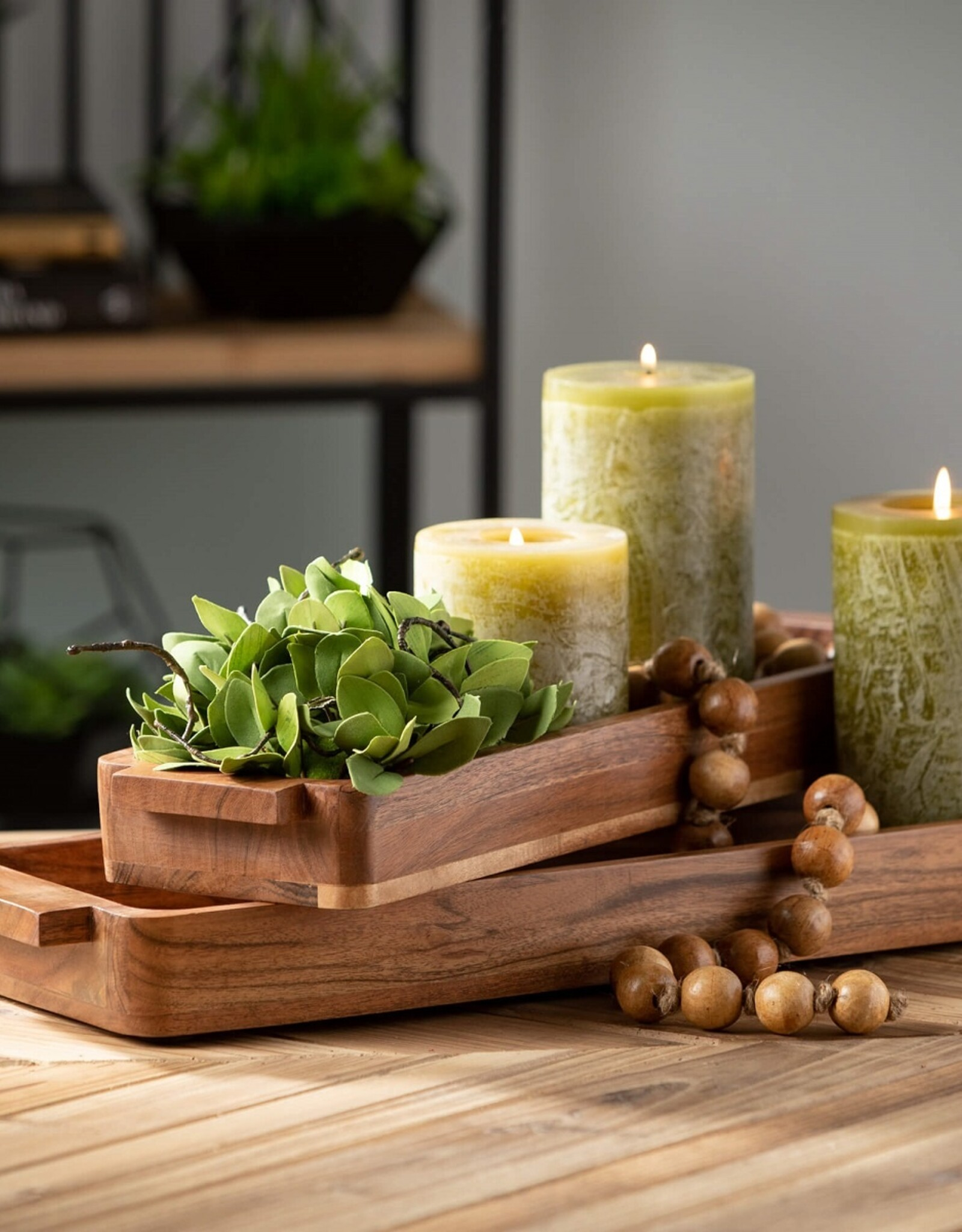 Rustic Acacia Wood Tray - Three Sizes - Schoolhouse Earth intended for Unpacking the Charm of the Pollards Rustic Acacia Wood and Cane Dresser