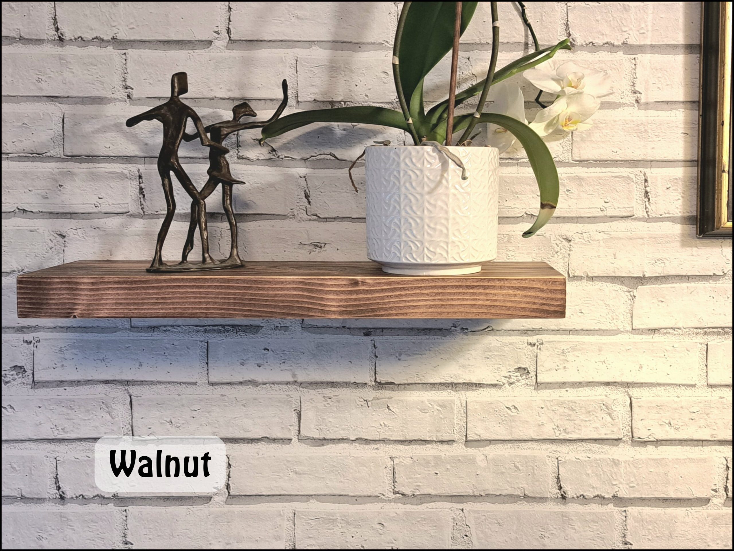 Rustic Floating Shelf Rustic Wood Floating Shelves Oak Kitchen Wall ... regarding Transform Your Space with a 24" Black and Rustic Oak Wall Shelf