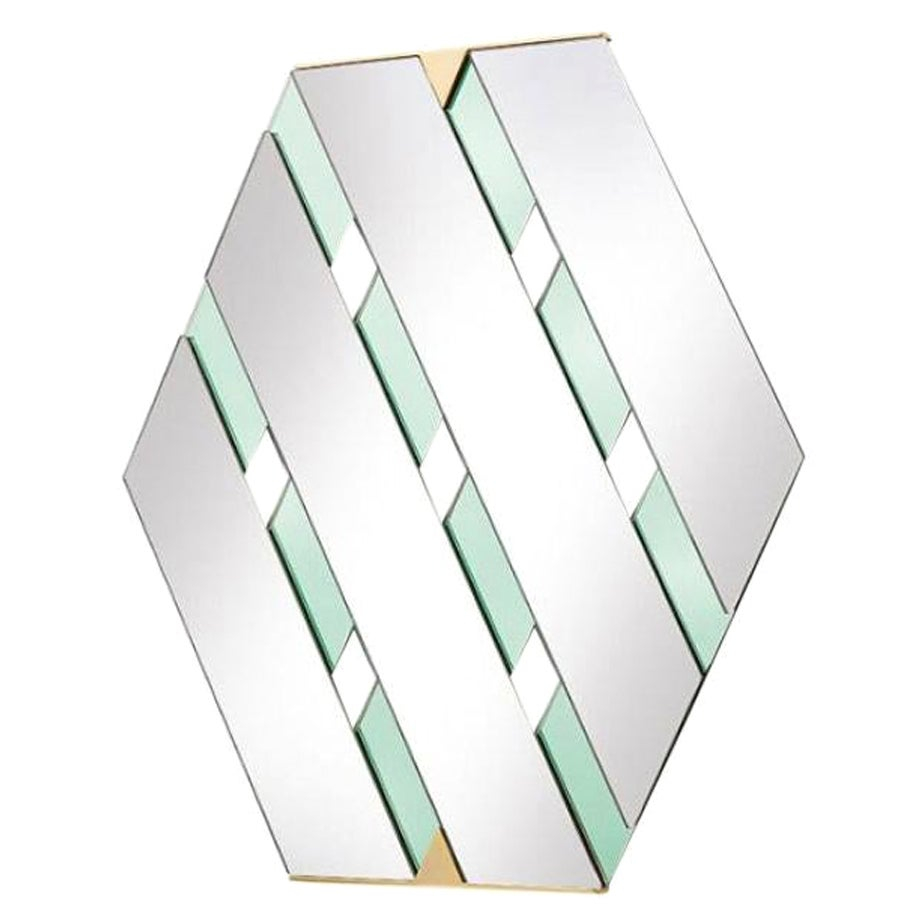 Sage Green Tresse Mirror By Mason Editions For Sale At 1Stdibs with