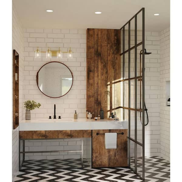 Shabby Chic Bathroom Wall Cabinets Uk | Cabinets Matttroy pertaining to How the Aiken Collection Light Transforms a Bathroom's Ambiance