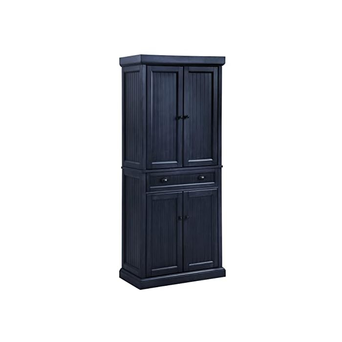 Shop For Crosley Furniture Seaside Kitchen Pantry Cabinet, Distressed Navy intended for Integrating the Crosley Seaside Cabinet into Your Coastal Decor