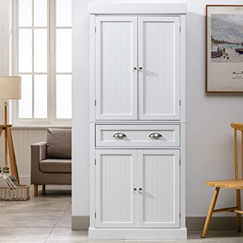 Shop For Crosley Furniture Seaside Kitchen Pantry Cabinet, Distressed Navy pertaining to