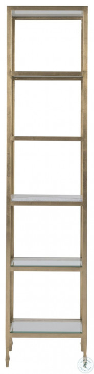 Signature Designs Antiqued Gold Leaf Sashay Slim Etagere From Artistica ... with regard to