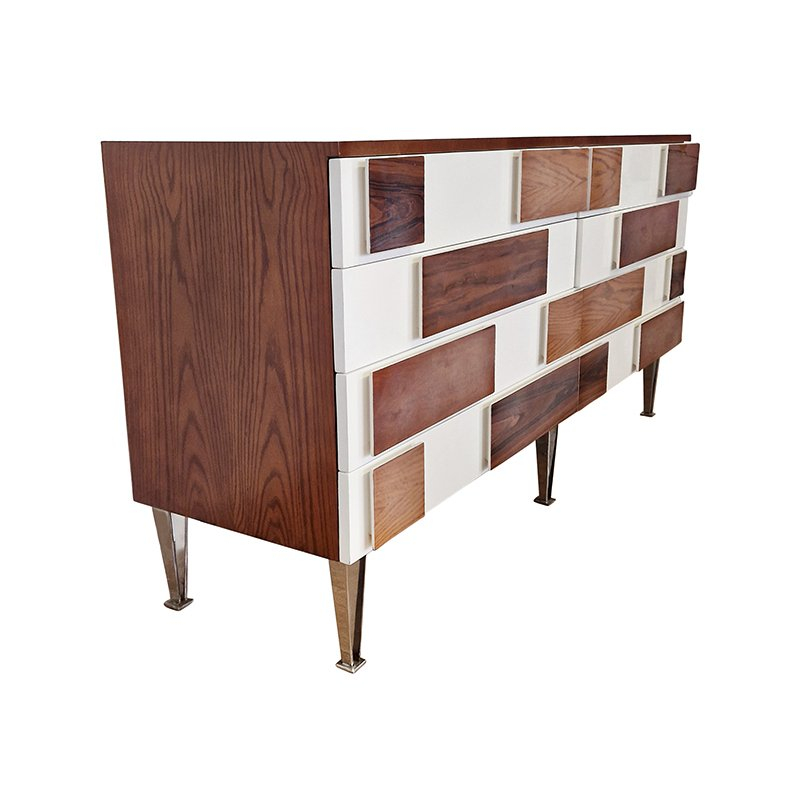 Six-Drawer Dresser In Walnut, 1980S For Sale At Pamono with regard to A Deep Dive into the Walnut Veneer of the Dann Foley Six Drawer Dresser
