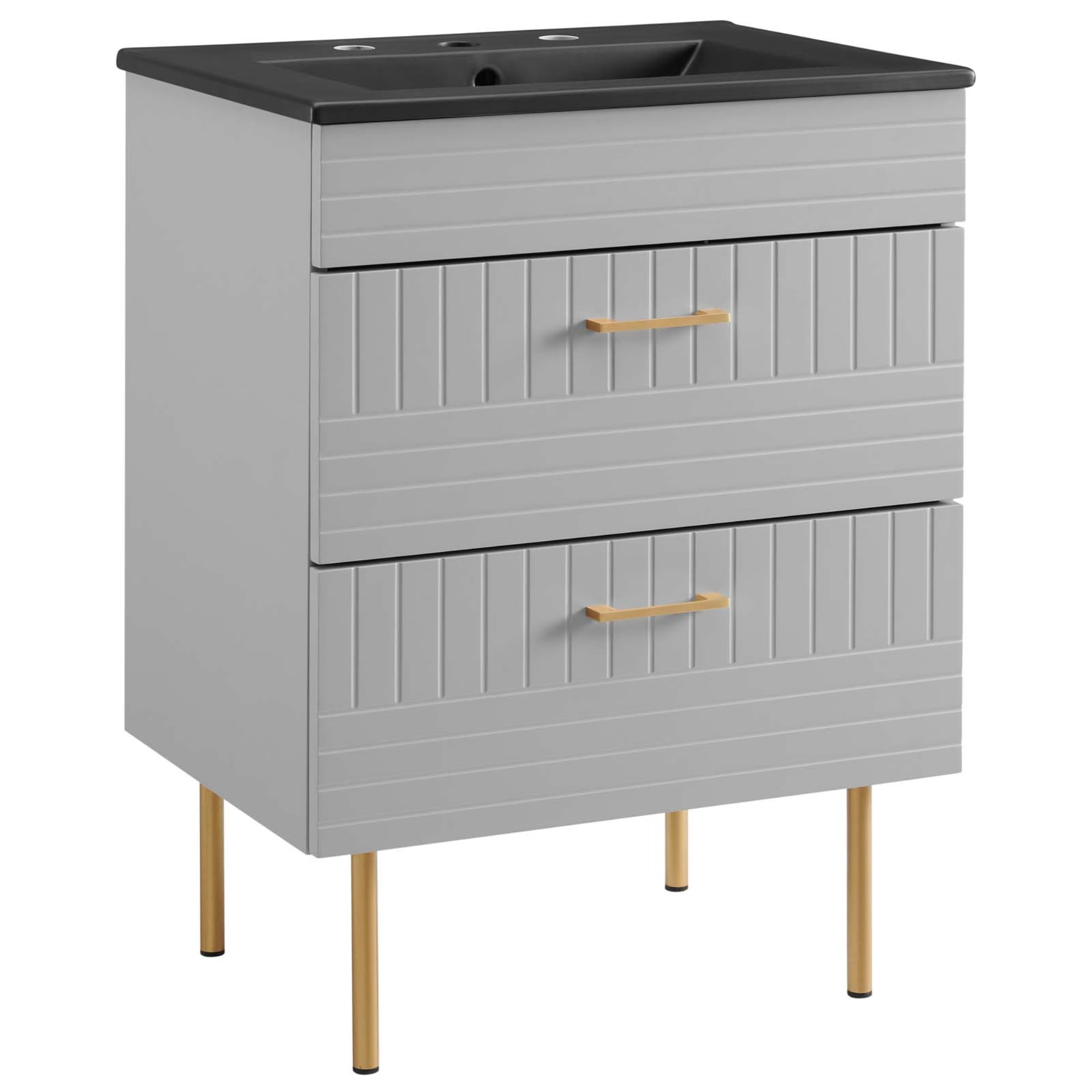 Sleek And Modern Daybreak 24" Bathroom Vanity With Ample Storage ... throughout