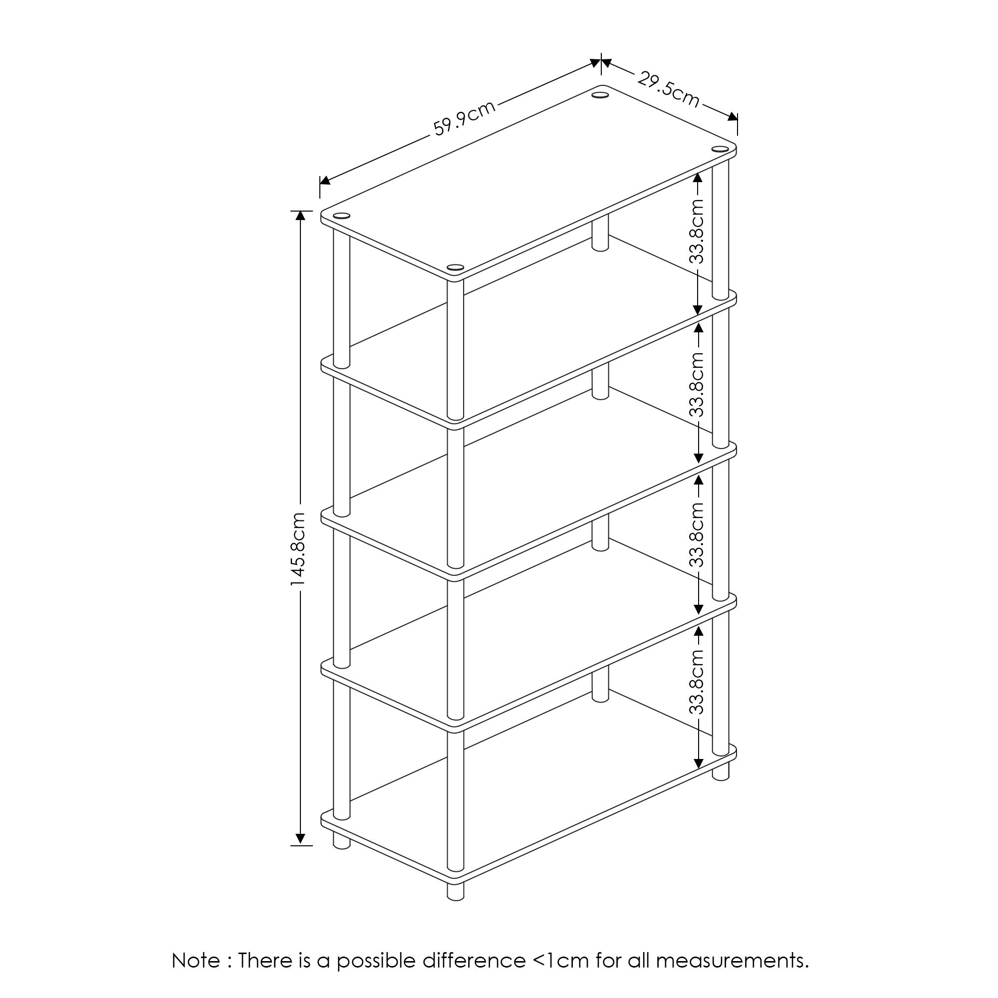 Snapklik.com : Furinno Turn-N-Tube 5-Tier Multipurpose Shelf / Display ... with regard to Troubleshooting and Tips for Your Furinno Turn-N-Tube Rack