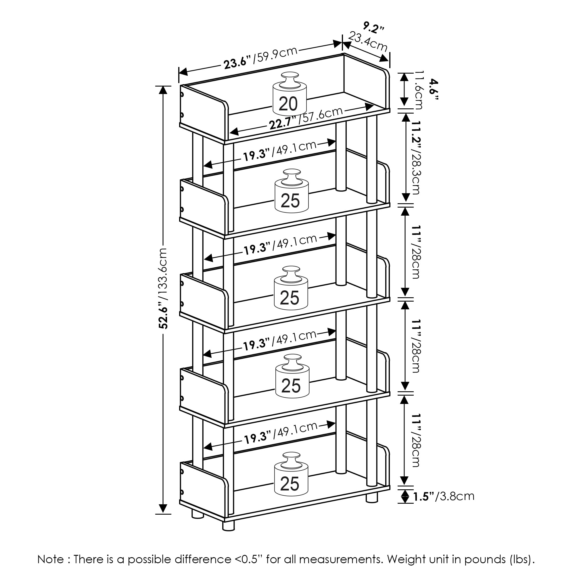 Snapklik.com : Furinno Turn-N-Tube 5-Tier Toolless Display Rack throughout Troubleshooting and Tips for Your Furinno Turn-N-Tube Rack