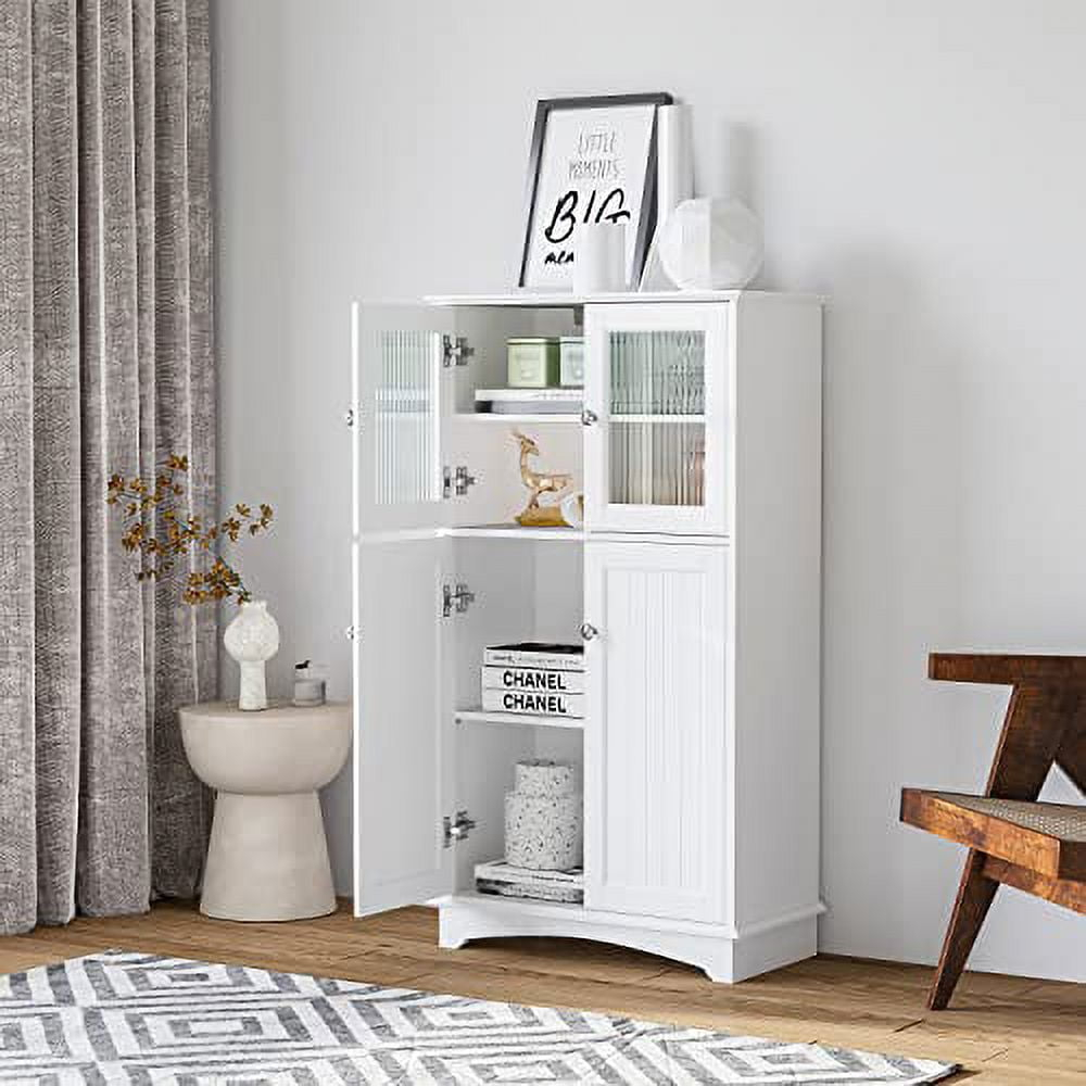 Spirich Bathroom Storage Cabinet, Wood Floor Cabinet, Free Standing ... intended for Styling Your Bathroom with a Classic White Crane Wood Floor Cabinet