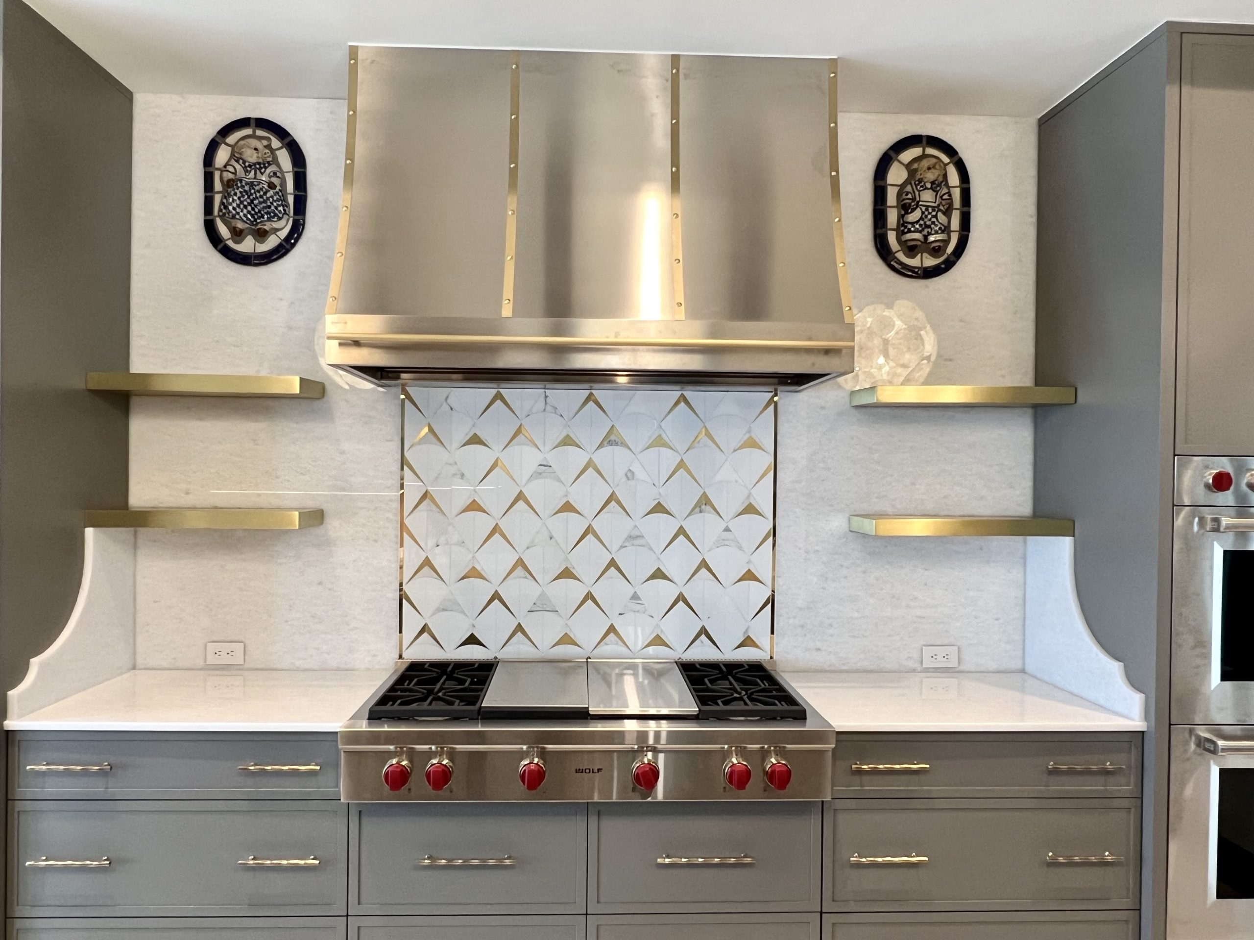 Stainless Steel Floating Shelves Kitchen in