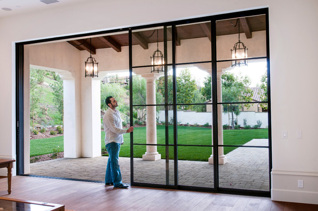 Steel Pocket Sliding Doors - Mediterranean - Patio - Orange County - By ... pertaining to Unlocking Your Home's Potential with Pocket Doors and Sliding Walls