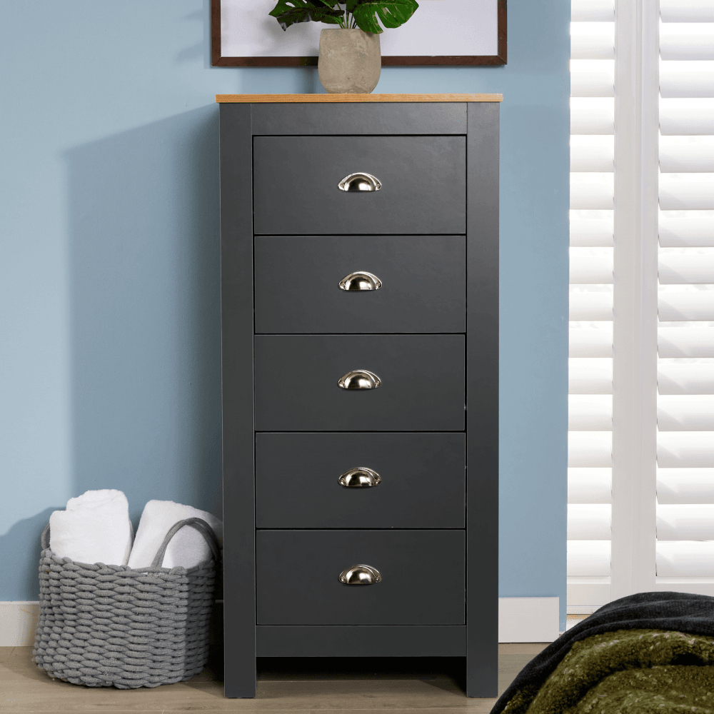 Tall Boy Chest Of Drawers Black At Adriana Fishburn Blog with regard to