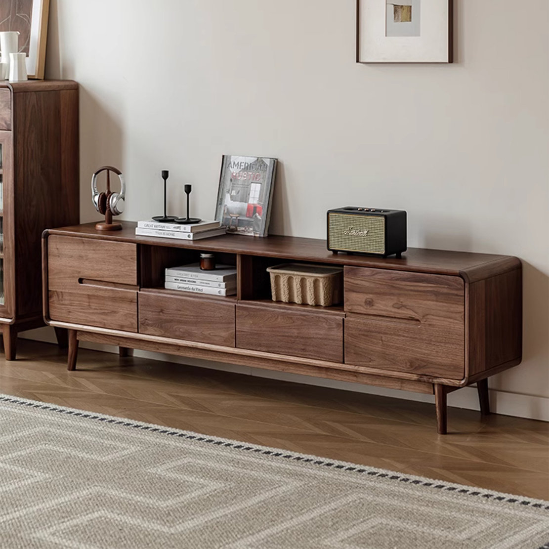 The Invincibles Home Black Walnut Storage Tv Cabinet | Wayfair throughout