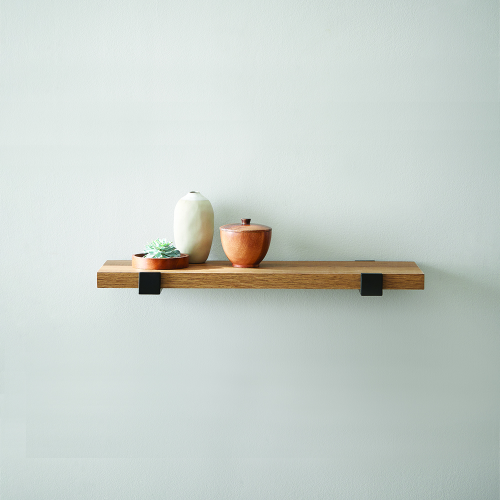Theo 24In Oak Wall Shelf | Whalen Furniture with regard to