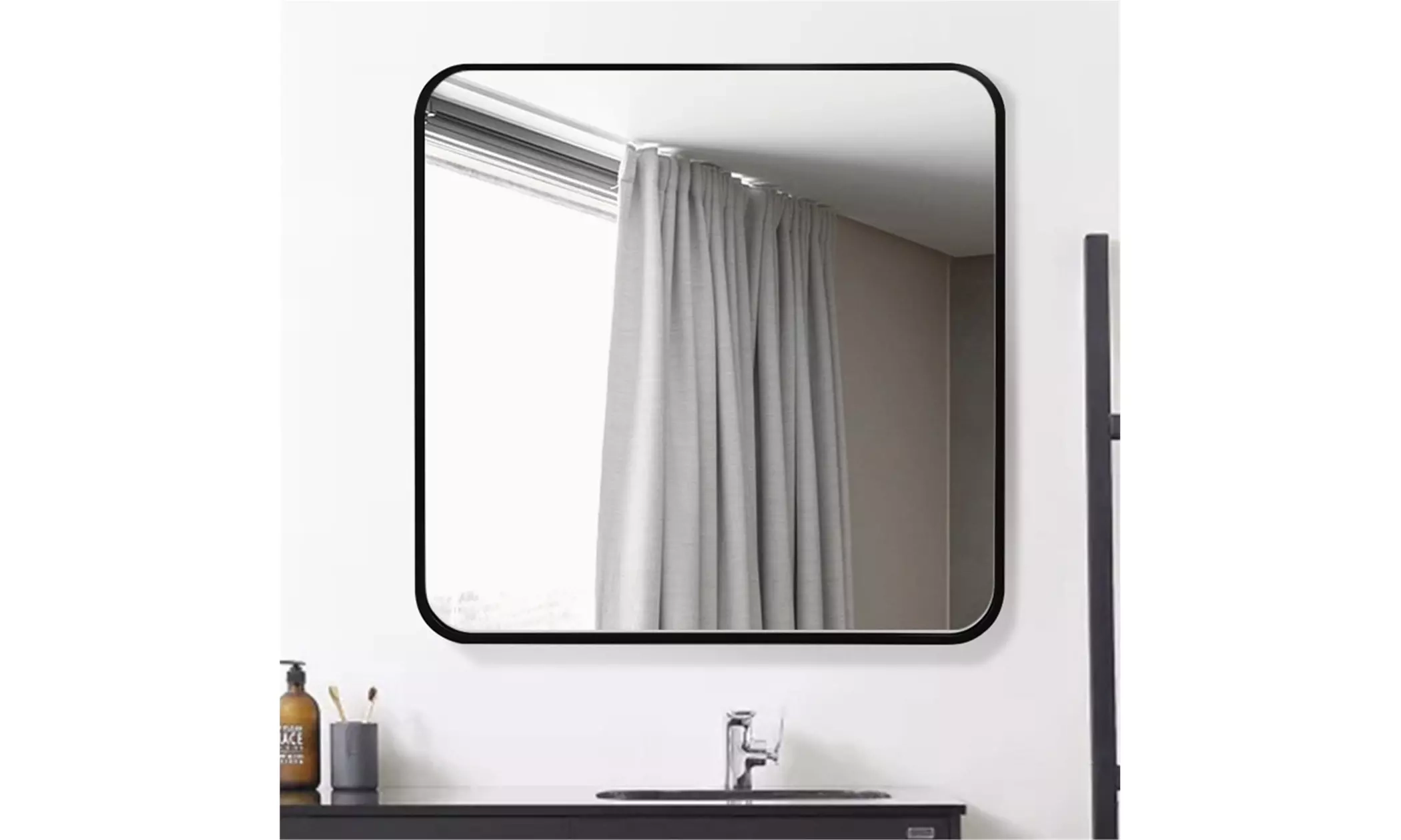 Tulare Modern Bathroom Mirror | Groupon Goods inside Decoding the Uttermost Tulare Bathroom Mirror Your Design Guide