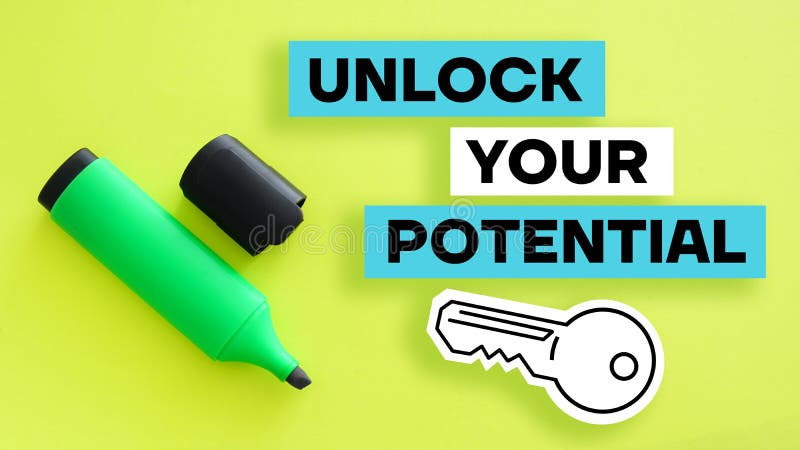 Unlock Your Potential Is Shown Using The Text With The Picture Of Key ... inside Unlock Storage Potential The 15"L x 40.5"H Iron Shelf Explained