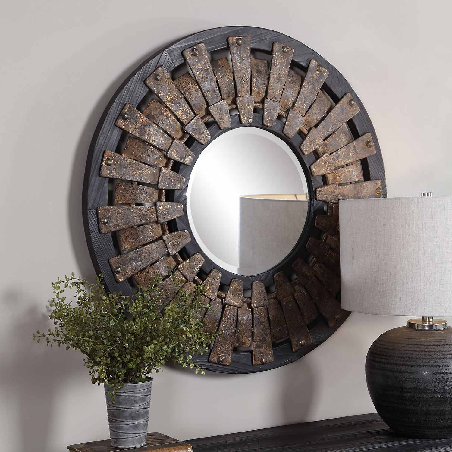 Uttermost Hyman Round Mirror Uttermost-09577 At Homelement.com with regard to The Perfect Blend of Style and Function Uttermost 95210 Mirror
