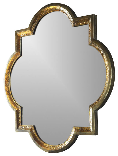 Uttermost Lourosa Gold Mirror - Mediterranean - Wall Mirrors - By ... with regard to A Closer Look at the Uttermost Lourosa Gold Mirror's Unique Details