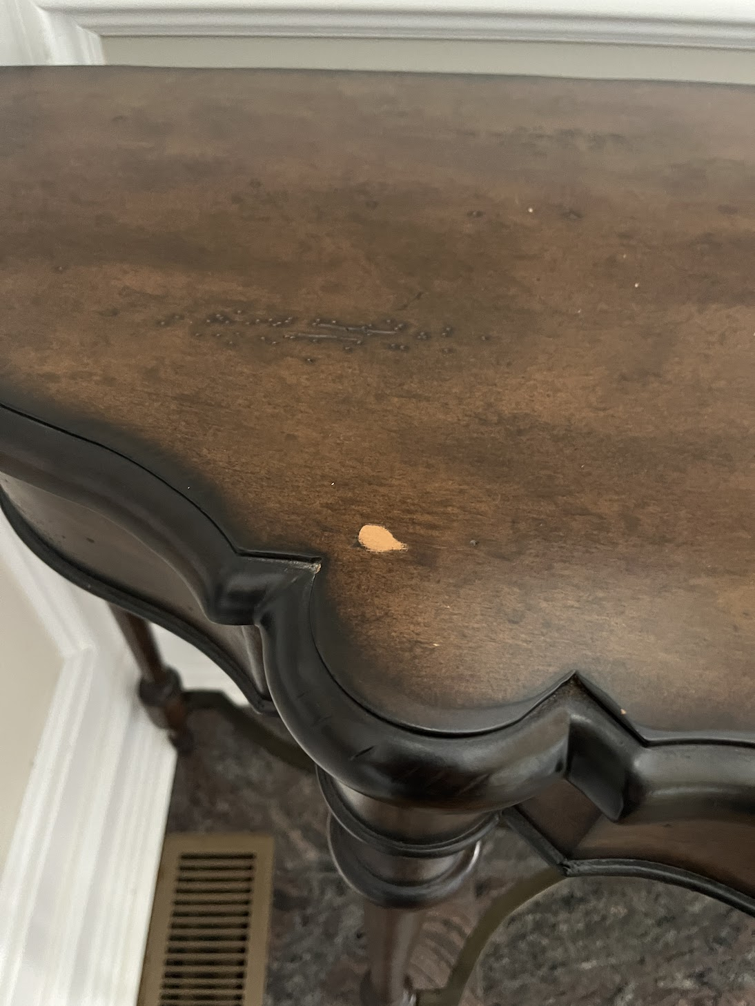 Uttermost Shaped Sheraton Style Console Table #9079 | Auctionninja.com with