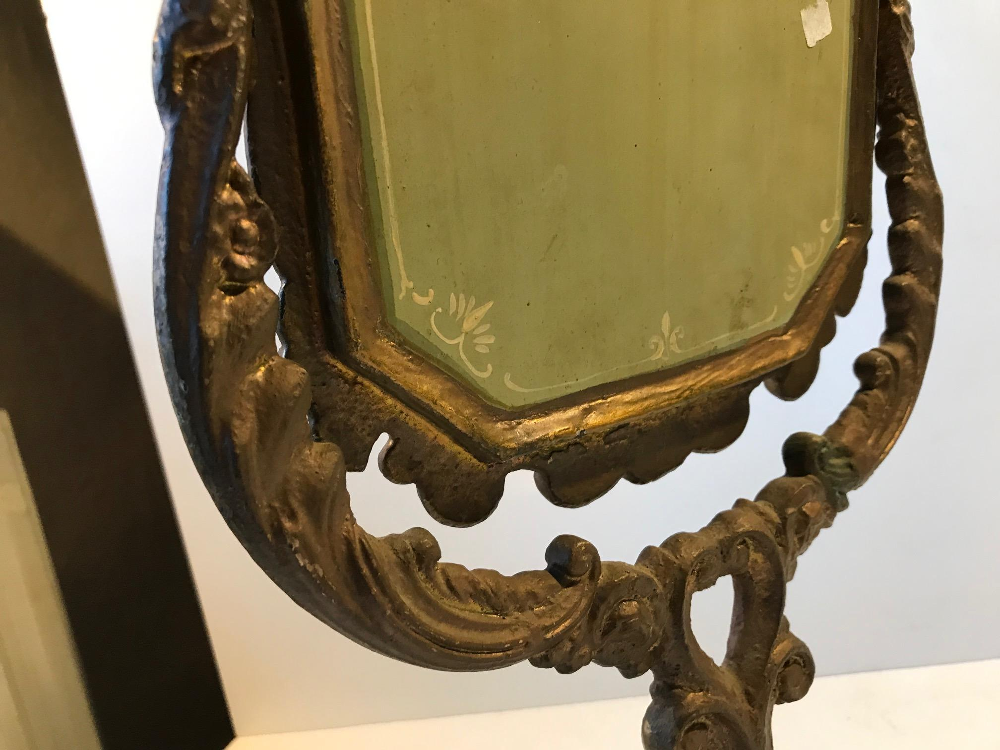 Victorian Table Mirror, Make-Up In Cast Iron, Circa 1900 For Sale At ... for